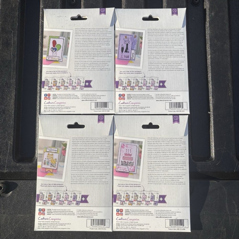 Gemini Crafter’s Companion Stamp Die Lot 4 Card Making Birthday Sets New - Picture 12 of 12